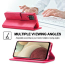 For Samsung Galaxy A12 LC.IMEEKE Calf Texture Horizontal Flip Leather Case, with Holder & Card Slots & Wallet & Photo Frame(Red)