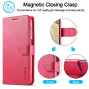 For Samsung Galaxy A12 LC.IMEEKE Calf Texture Horizontal Flip Leather Case, with Holder & Card Slots & Wallet & Photo Frame(Red)