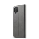 For Samsung Galaxy A12 LC.IMEEKE Calf Texture Horizontal Flip Leather Case, with Holder & Card Slots & Wallet & Photo Frame(Grey)
