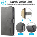 For Samsung Galaxy A12 LC.IMEEKE Calf Texture Horizontal Flip Leather Case, with Holder & Card Slots & Wallet & Photo Frame(Grey)