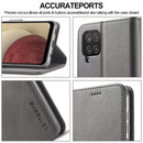 For Samsung Galaxy A12 LC.IMEEKE Calf Texture Horizontal Flip Leather Case, with Holder & Card Slots & Wallet & Photo Frame(Grey)