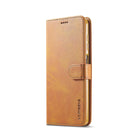 For Samsung Galaxy A12 LC.IMEEKE Calf Texture Horizontal Flip Leather Case, with Holder & Card Slots & Wallet & Photo Frame(Brown)