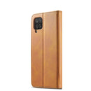 For Samsung Galaxy A12 LC.IMEEKE Calf Texture Horizontal Flip Leather Case, with Holder & Card Slots & Wallet & Photo Frame(Brown)