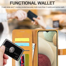 For Samsung Galaxy A12 LC.IMEEKE Calf Texture Horizontal Flip Leather Case, with Holder & Card Slots & Wallet & Photo Frame(Brown)