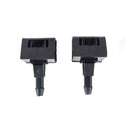 2 PCS Car Front Windshield Washer Wiper Jet Water Spray Nozzle + Hose Connector Set 28932-JD000 for Nissan Qashqai / Qashqai +2 J10 / Dualis / Dualis +2 2007-2013