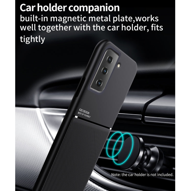 For Samsung Galaxy S21 5G Classic Tilt Strip Grain Magnetic Shockproof PC + TPU Case(Green)