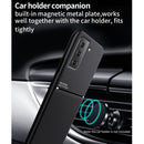 For Samsung Galaxy S21 Ultra 5G Classic Tilt Strip Grain Magnetic Shockproof PC + TPU Case(Black)