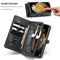 For Samsung Galaxy S21 5G CaseMe Detachable Multifunctional Horizontal Flip Leather Case, with Card Slot & Holder & Zipper Wallet & Photo Frame(Black)