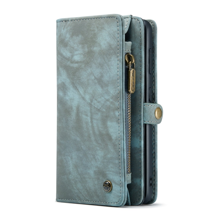For Samsung Galaxy S21 5G CaseMe Detachable Multifunctional Horizontal Flip Leather Case, with Card Slot & Holder & Zipper Wallet & Photo Frame(Green)
