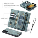 For Samsung Galaxy S21 5G CaseMe Detachable Multifunctional Horizontal Flip Leather Case, with Card Slot & Holder & Zipper Wallet & Photo Frame(Green)