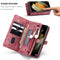 For Samsung Galaxy S21 5G CaseMe Detachable Multifunctional Horizontal Flip Leather Case, with Card Slot & Holder & Zipper Wallet & Photo Frame(Red)