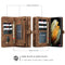For Samsung Galaxy S21 5G CaseMe Detachable Multifunctional Horizontal Flip Leather Case, with Card Slot & Holder & Zipper Wallet & Photo Frame(Brown)