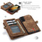 For Samsung Galaxy S21 5G CaseMe Detachable Multifunctional Horizontal Flip Leather Case, with Card Slot & Holder & Zipper Wallet & Photo Frame(Brown)