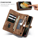 For Samsung Galaxy S21 5G CaseMe Detachable Multifunctional Horizontal Flip Leather Case, with Card Slot & Holder & Zipper Wallet & Photo Frame(Brown)