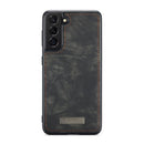 For Samsung Galaxy S21+ 5G CaseMe Detachable Multifunctional Horizontal Flip Leather Case, with Card Slot & Holder & Zipper Wallet & Photo Frame(Black)