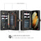 For Samsung Galaxy S21+ 5G CaseMe Detachable Multifunctional Horizontal Flip Leather Case, with Card Slot & Holder & Zipper Wallet & Photo Frame(Black)