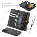 For Samsung Galaxy S21+ 5G CaseMe Detachable Multifunctional Horizontal Flip Leather Case, with Card Slot & Holder & Zipper Wallet & Photo Frame(Black)