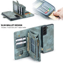 For Samsung Galaxy S21+ 5G CaseMe Detachable Multifunctional Horizontal Flip Leather Case, with Card Slot & Holder & Zipper Wallet & Photo Frame(Green)