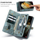 For Samsung Galaxy S21+ 5G CaseMe Detachable Multifunctional Horizontal Flip Leather Case, with Card Slot & Holder & Zipper Wallet & Photo Frame(Green)