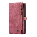 For Samsung Galaxy S21+ 5G CaseMe Detachable Multifunctional Horizontal Flip Leather Case, with Card Slot & Holder & Zipper Wallet & Photo Frame(Red)
