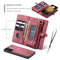 For Samsung Galaxy S21+ 5G CaseMe Detachable Multifunctional Horizontal Flip Leather Case, with Card Slot & Holder & Zipper Wallet & Photo Frame(Red)