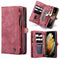 For Samsung Galaxy S21+ 5G CaseMe Detachable Multifunctional Horizontal Flip Leather Case, with Card Slot & Holder & Zipper Wallet & Photo Frame(Red)