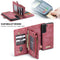 For Samsung Galaxy S21+ 5G CaseMe Detachable Multifunctional Horizontal Flip Leather Case, with Card Slot & Holder & Zipper Wallet & Photo Frame(Red)