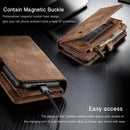 For Samsung Galaxy S21+ 5G CaseMe Detachable Multifunctional Horizontal Flip Leather Case, with Card Slot & Holder & Zipper Wallet & Photo Frame(Brown)