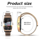 Lokmat QUEEN 1.14 inch TFT Screen IP67 Waterproof Smart Watch, Support Sleep Monitor / Heart Rate Monitor / Female Health Monitor, Style:Steel Strap(Gold)