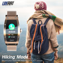 Lokmat QUEEN 1.14 inch TFT Screen IP67 Waterproof Smart Watch, Support Sleep Monitor / Heart Rate Monitor / Female Health Monitor, Style:Steel Strap(Gold)
