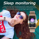 Lokmat QUEEN 1.14 inch TFT Screen IP67 Waterproof Smart Watch, Support Sleep Monitor / Heart Rate Monitor / Female Health Monitor, Style:Steel Strap(Gold)