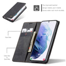 For Samsung Galaxy S21 5G CaseMe 013 Multifunctional Horizontal Flip Leather Case with Holder & Card Slot & Wallet(Black)