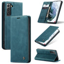 For Samsung Galaxy S21 5G CaseMe 013 Multifunctional Horizontal Flip Leather Case with Holder & Card Slot & Wallet(Blue)