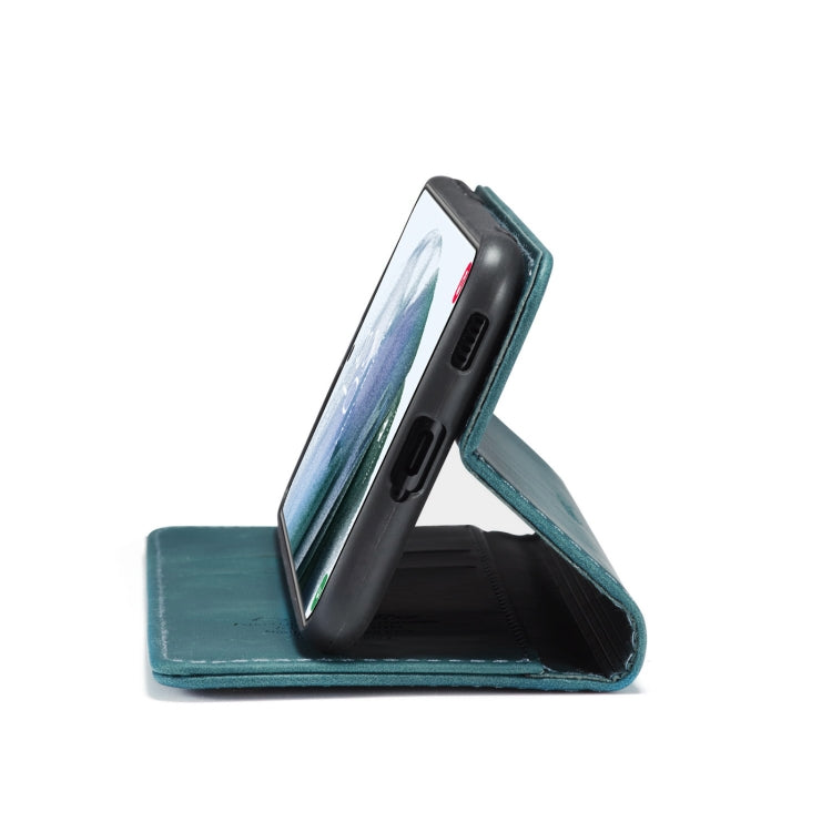 For Samsung Galaxy S21 5G CaseMe 013 Multifunctional Horizontal Flip Leather Case with Holder & Card Slot & Wallet(Blue)