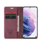 For Samsung Galaxy S21 5G CaseMe 013 Multifunctional Horizontal Flip Leather Case with Holder & Card Slot & Wallet(Wine Red)