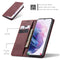 For Samsung Galaxy S21 5G CaseMe 013 Multifunctional Horizontal Flip Leather Case with Holder & Card Slot & Wallet(Wine Red)