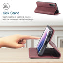 For Samsung Galaxy S21 5G CaseMe 013 Multifunctional Horizontal Flip Leather Case with Holder & Card Slot & Wallet(Wine Red)