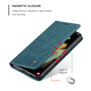 For Samsung Galaxy S21 Ultra 5G CaseMe 013 Multifunctional Horizontal Flip Leather Case with Holder & Card Slot & Wallet(Blue)