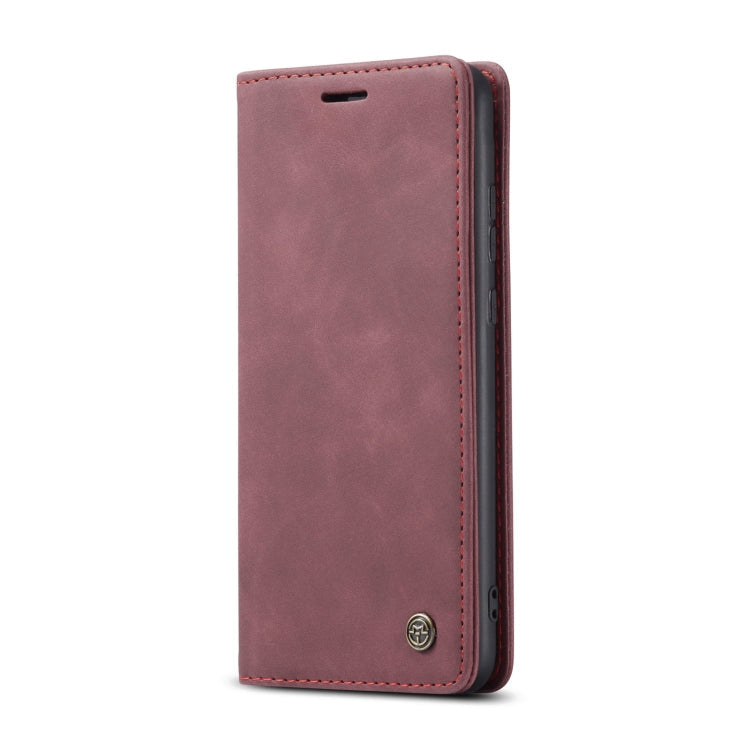 For Samsung Galaxy S21 Ultra 5G CaseMe 013 Multifunctional Horizontal Flip Leather Case with Holder & Card Slot & Wallet(Wine Red)