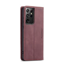 For Samsung Galaxy S21 Ultra 5G CaseMe 013 Multifunctional Horizontal Flip Leather Case with Holder & Card Slot & Wallet(Wine Red)