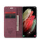 For Samsung Galaxy S21 Ultra 5G CaseMe 013 Multifunctional Horizontal Flip Leather Case with Holder & Card Slot & Wallet(Wine Red)