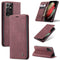 For Samsung Galaxy S21 Ultra 5G CaseMe 013 Multifunctional Horizontal Flip Leather Case with Holder & Card Slot & Wallet(Wine Red)