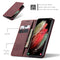 For Samsung Galaxy S21 Ultra 5G CaseMe 013 Multifunctional Horizontal Flip Leather Case with Holder & Card Slot & Wallet(Wine Red)