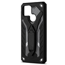 For OPPO A15 Shockproof TPU + PC Protective Case with Holder(Black)