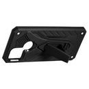 For OPPO A15 Shockproof TPU + PC Protective Case with Holder(Black)