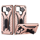 For OPPO A15 Shockproof TPU + PC Protective Case with Holder(Rose Gold)