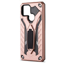 For OPPO A15 Shockproof TPU + PC Protective Case with Holder(Rose Gold)