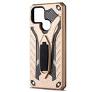 For OPPO A15 Shockproof TPU + PC Protective Case with Holder(Gold)