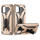 For Samsung Galaxy A02s (US Version) Shockproof TPU + PC Protective Case with Holder(Gold)