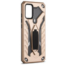 For Samsung Galaxy A02s (US Version) Shockproof TPU + PC Protective Case with Holder(Gold)
